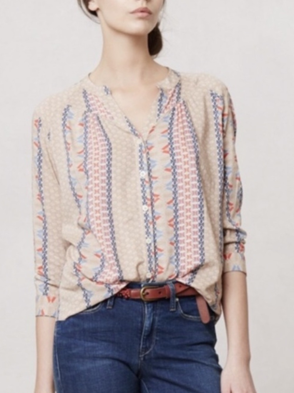 MAEVE By Anthropologie Button Down Blouse in Sunset District